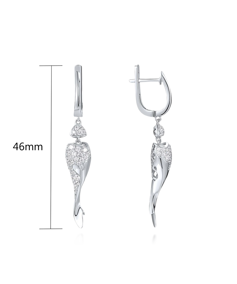 Серьги из серебра с цирконами Серьги из серебра с цирконами
