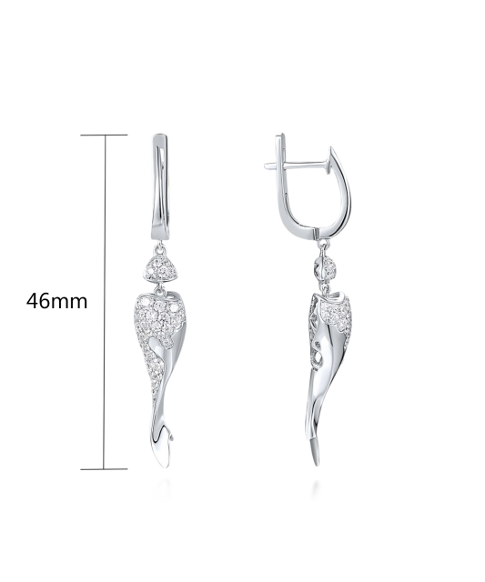 Sterling silver earrings with zircons