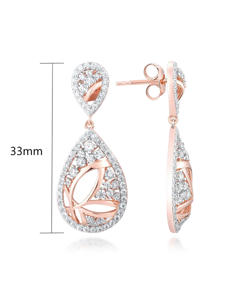 Gilded sterling silver earrings with zircons Gilded sterling silver earrings with zircons
