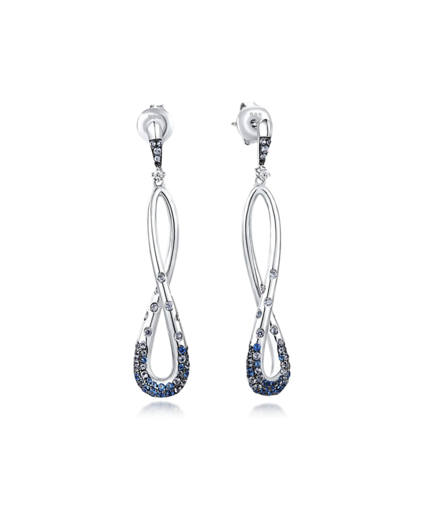 Sterling Silver earrings with zircons and spinels Sterling Silver earrings with zircons and spinels