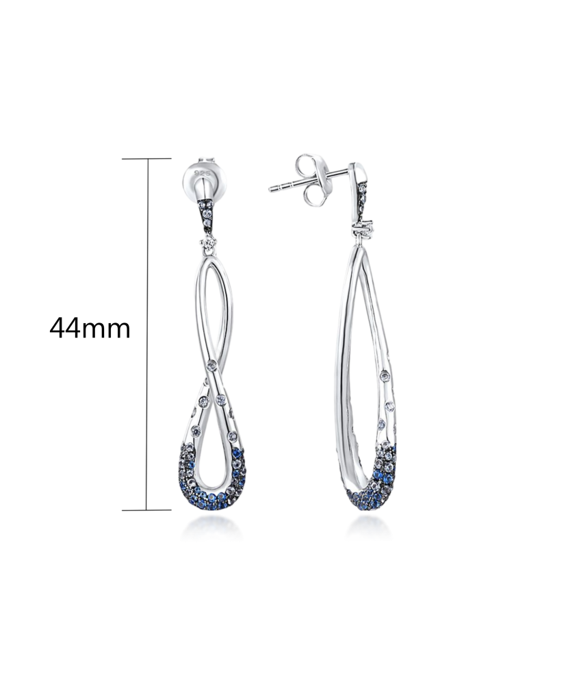 Sterling Silver earrings with zircons and spinels Sterling Silver earrings with zircons and spinels