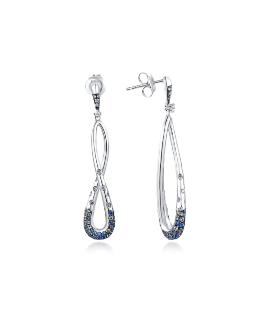 Sterling Silver earrings with zircons and spinels