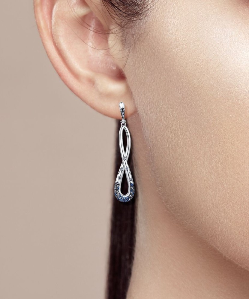 Sterling Silver earrings with zircons and spinels Sterling Silver earrings with zircons and spinels