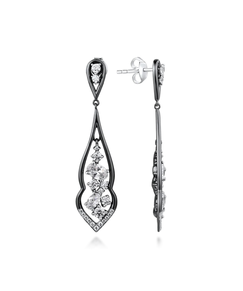 Sterling silver earrings with zircons Sterling silver earrings with zircons