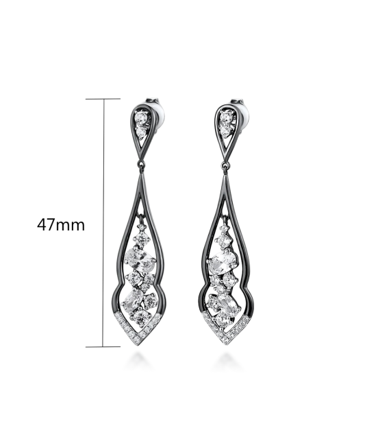 Sterling silver earrings with zircons