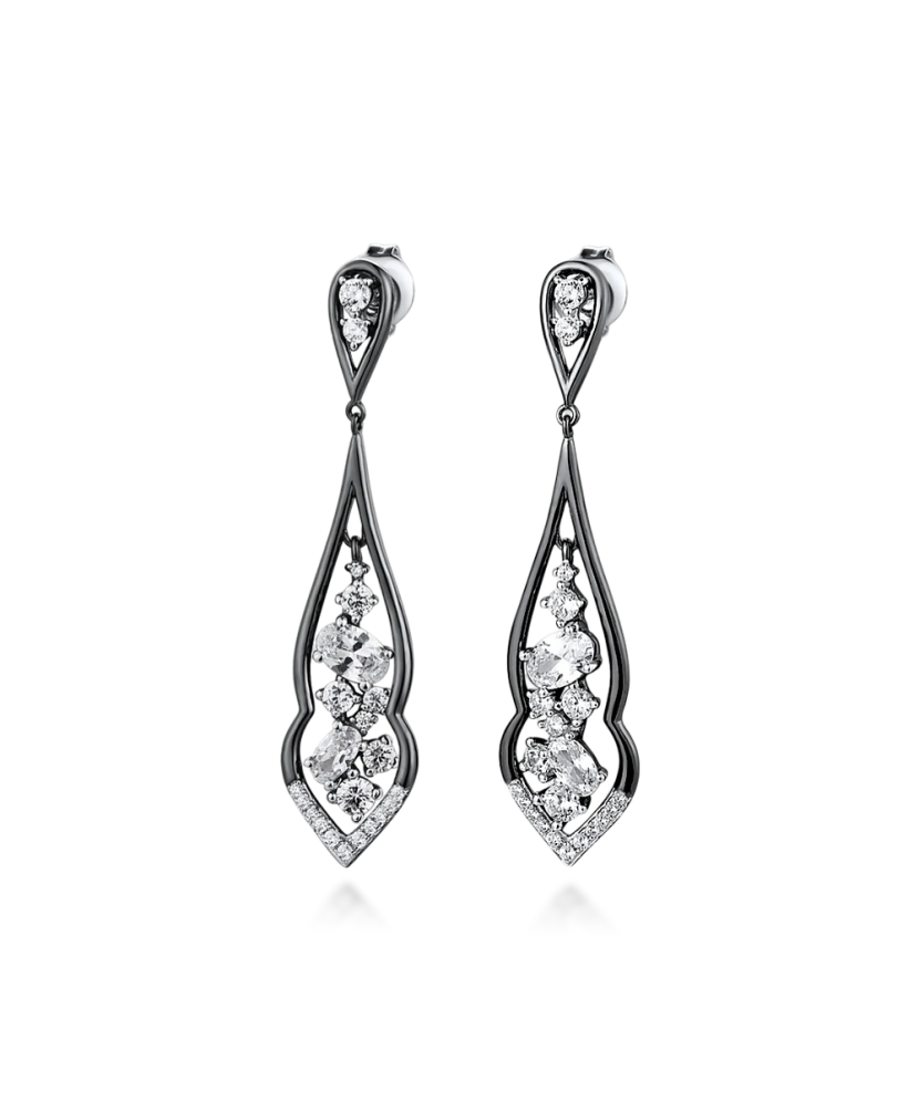Sterling silver earrings with zircons Sterling silver earrings with zircons