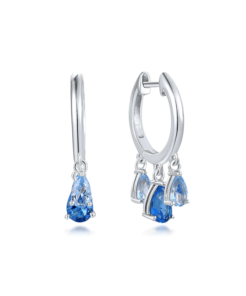 Sterling Silver earrings with zircons and spinels
