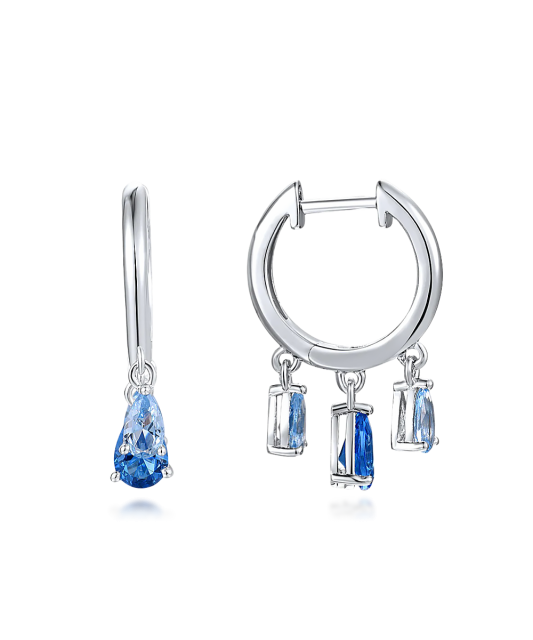 Sterling Silver earrings with zircons and spinels