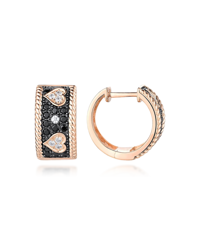 Серебряные позолоченные серьги со шпинелями и цирконами