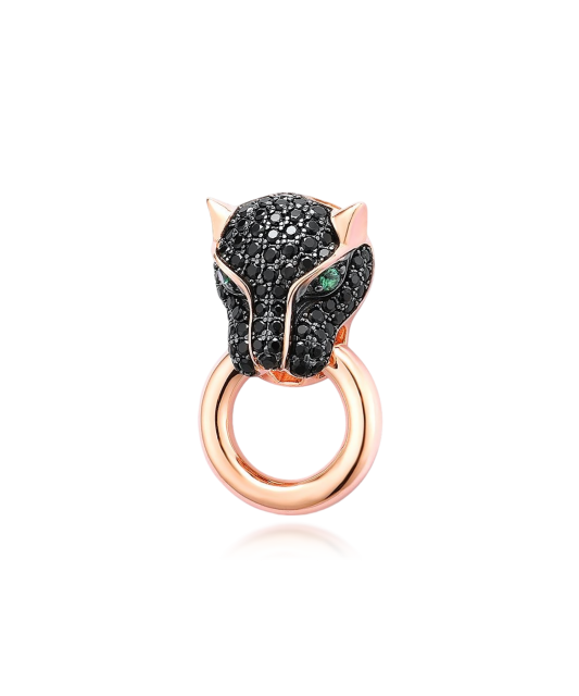 Gilded Sterling Silver pendant with spinels and zircons