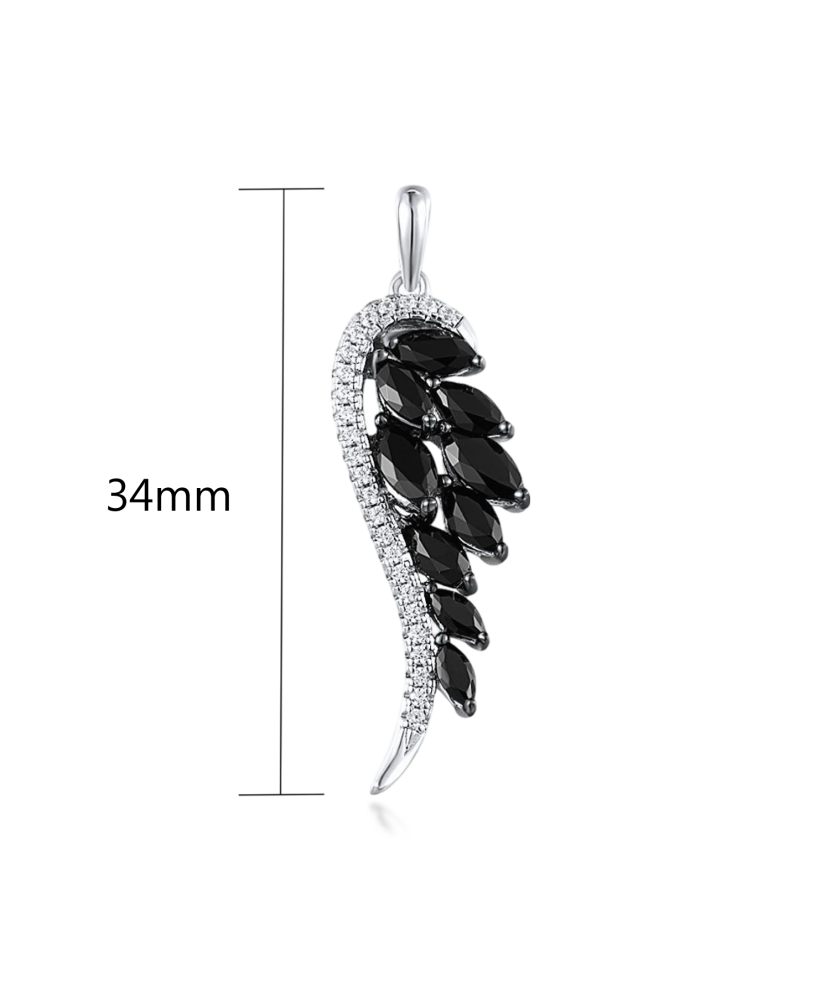 Подвеска из серебра со шпинелями и фианитами Подвеска из серебра со шпинелями и фианитами