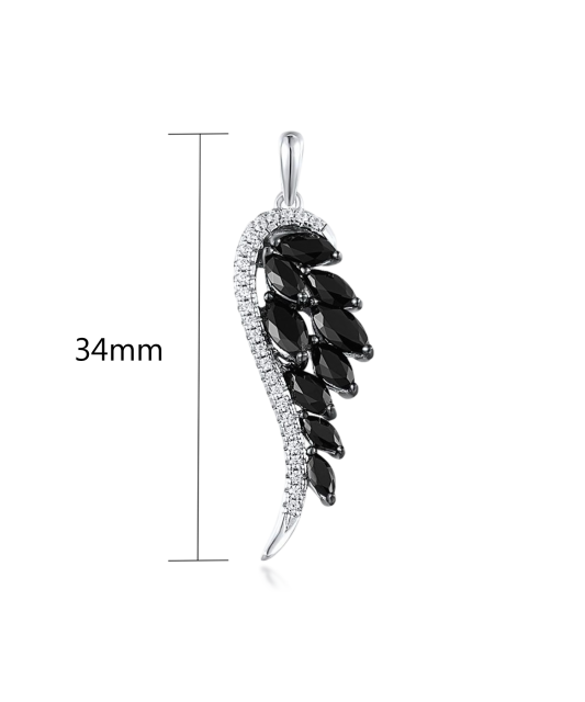 Подвеска из серебра со шпинелями и фианитами