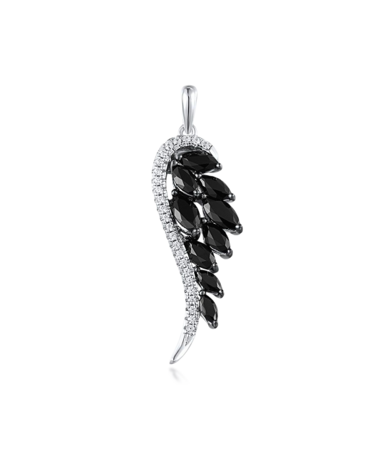 Sterling Silver pendant with spinels and zircons