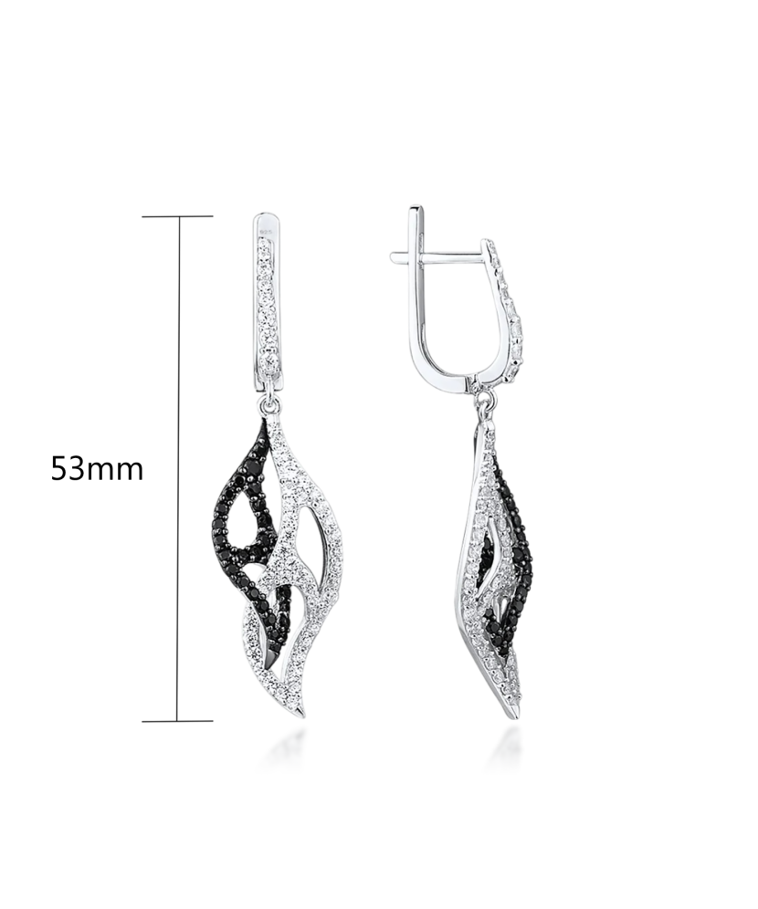 Sterling Silver earrings with zircons and spinels