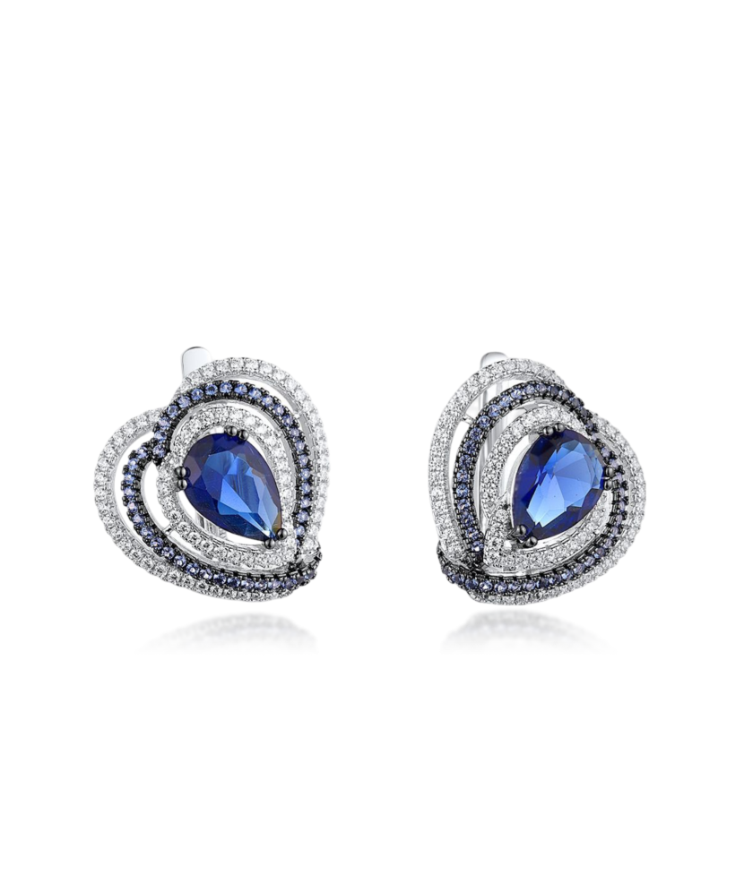 Sterling Silver earrings with zircons and spinels