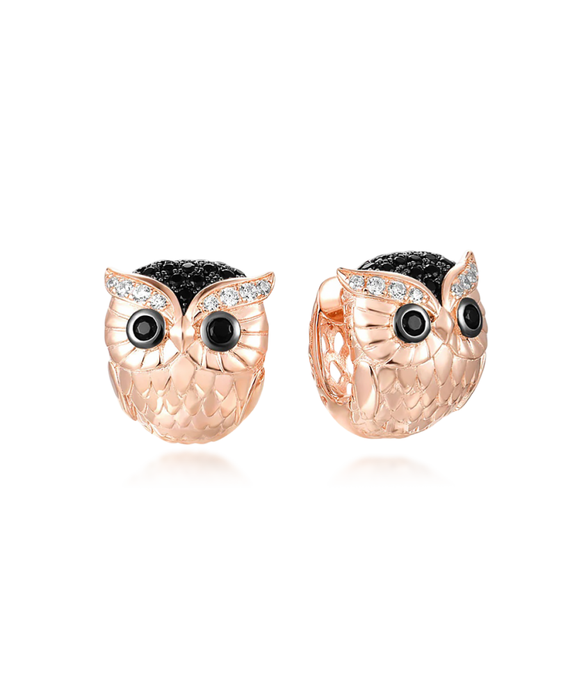 Серебряные позолоченные серьги со шпинелями и цирконами