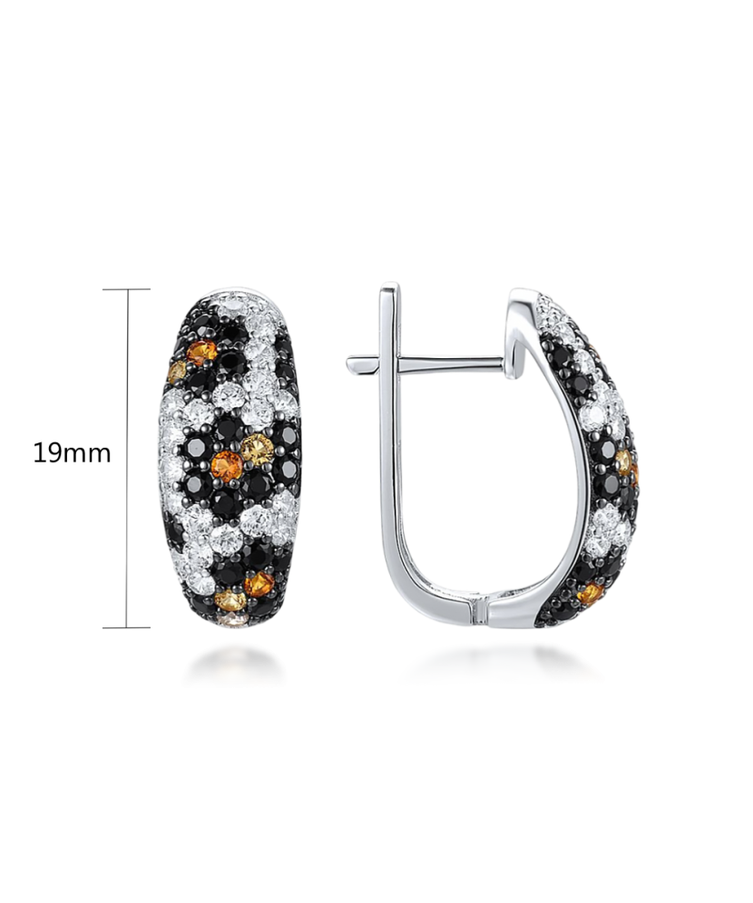 Sterling Silver earrings with zircons and spinels