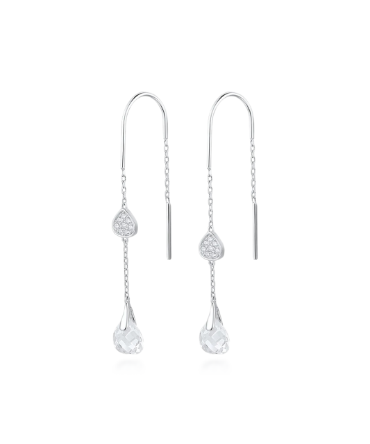 Серьги из серебра с цирконами