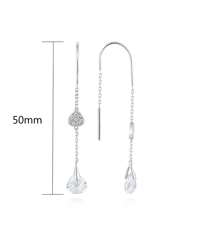 Sterling silver earrings with zircons