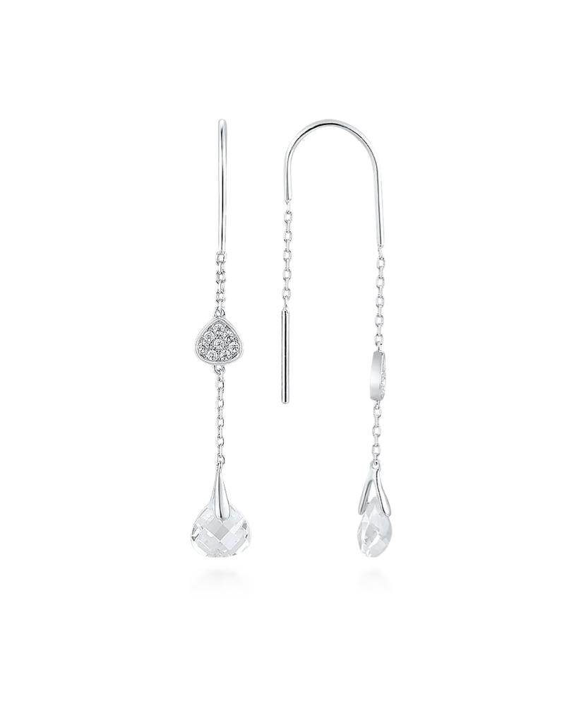 Sterling silver earrings with zircons