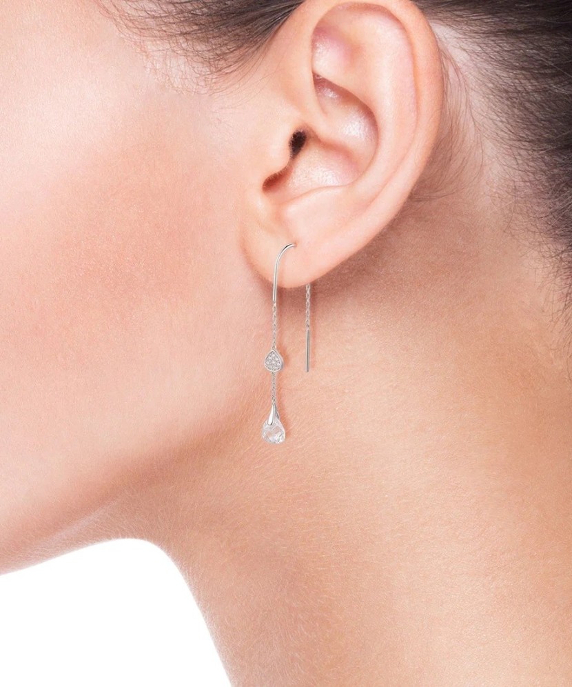 Sterling silver earrings with zircons