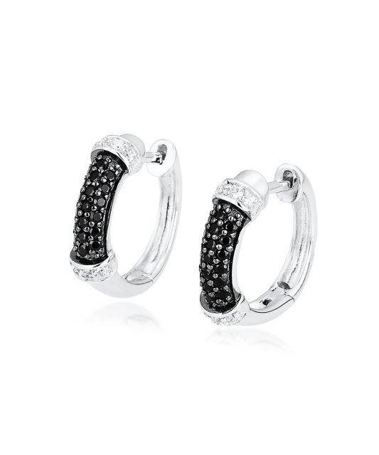 Sterling Silver earrings with zircons and spinels