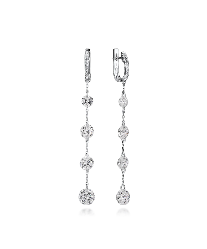 Sterling silver earrings with zircons