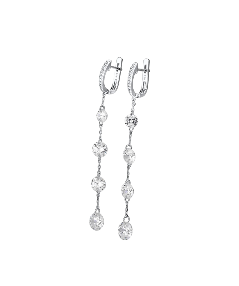 Sterling silver earrings with zircons