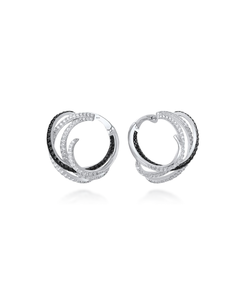 Sterling Silver earrings with zircons and spinels Sterling Silver earrings with zircons and spinels