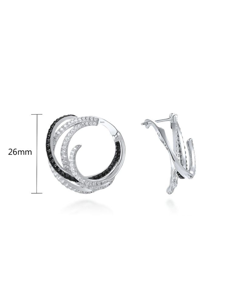 Sterling Silver earrings with zircons and spinels Sterling Silver earrings with zircons and spinels