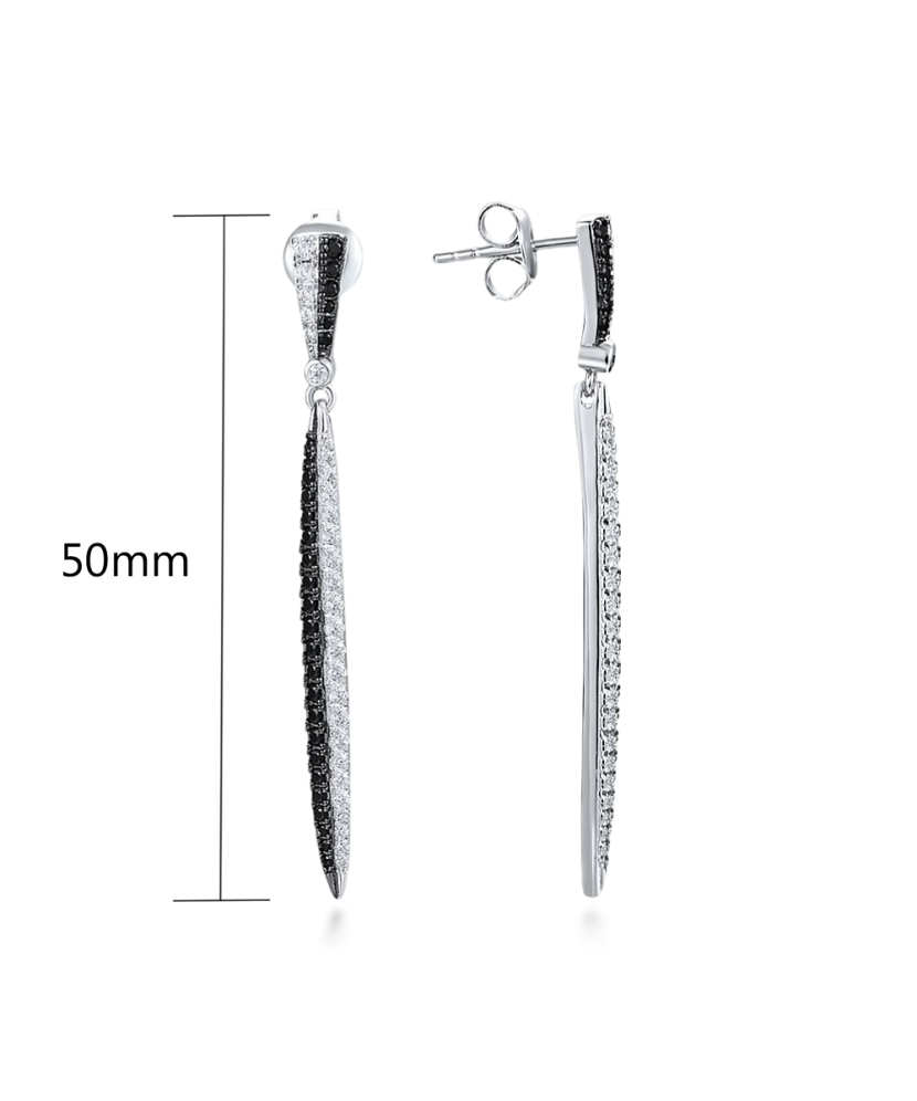 Sterling Silver earrings with zircons and spinels Sterling Silver earrings with zircons and spinels