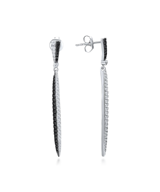 Sterling Silver earrings with zircons and spinels