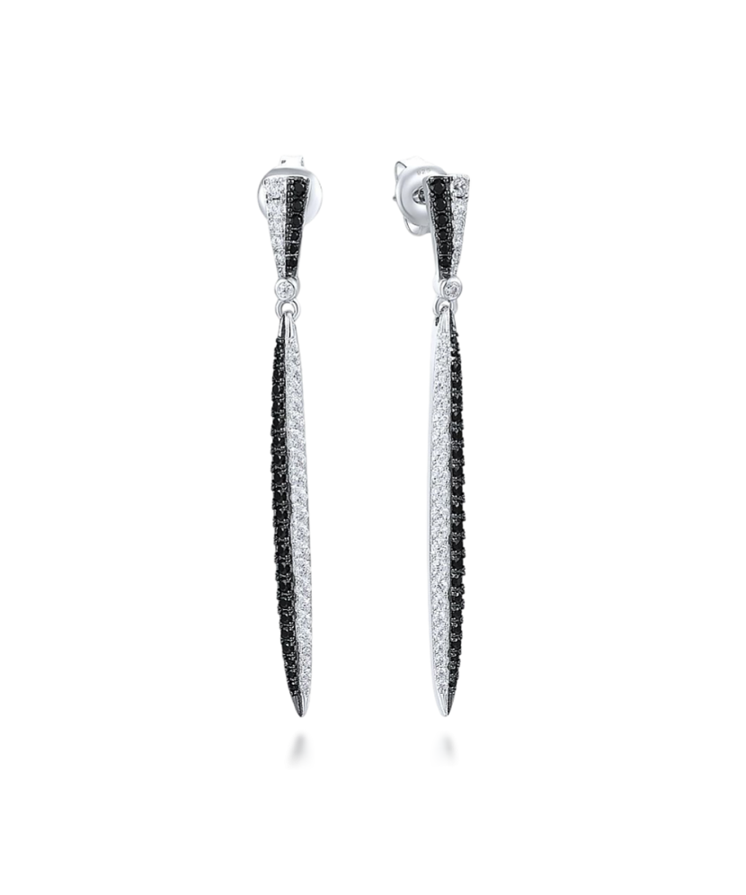 Sterling Silver earrings with zircons and spinels Sterling Silver earrings with zircons and spinels