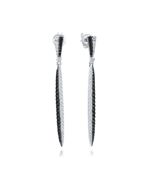 Sterling Silver earrings with zircons and spinels