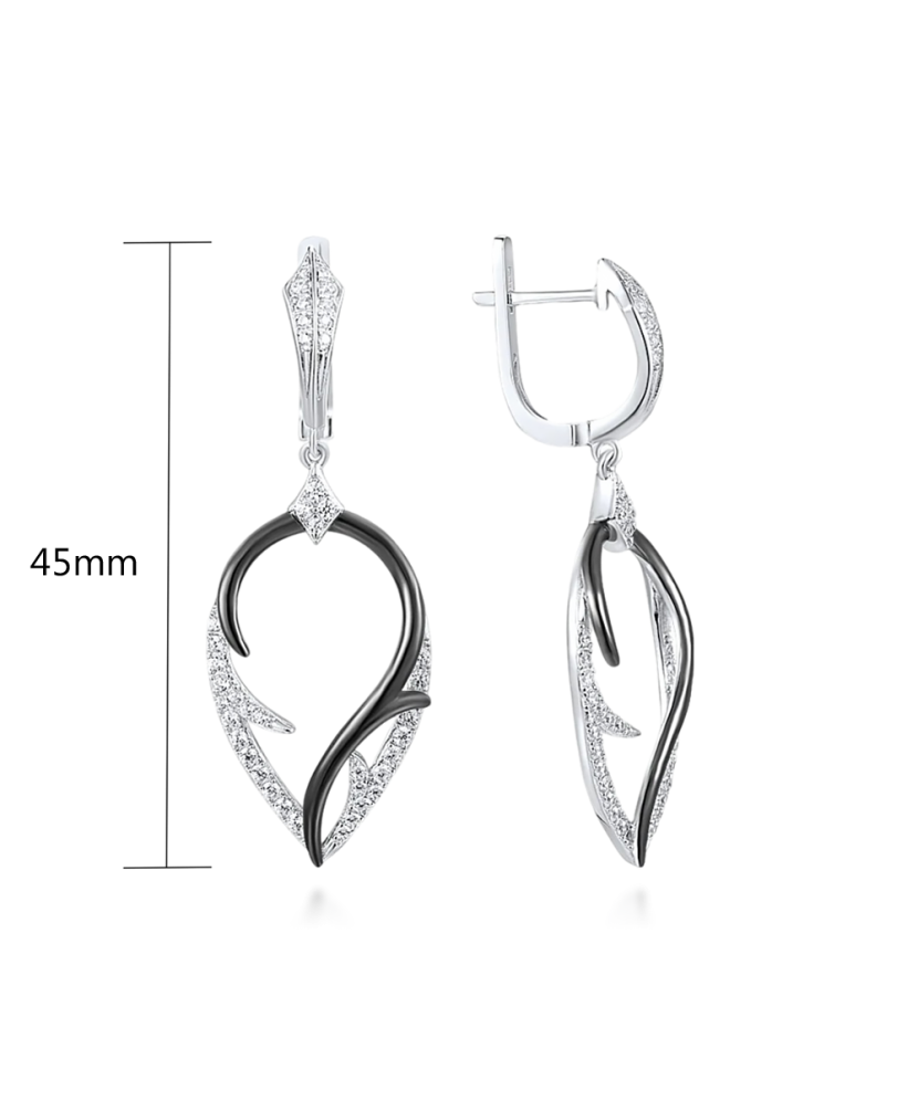 Sterling silver earrings with zircons