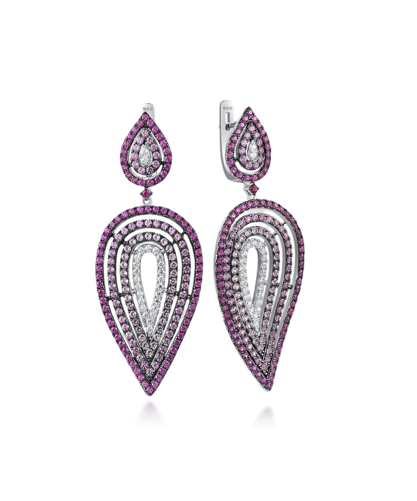 Sterling Silver earrings with nano sapphires