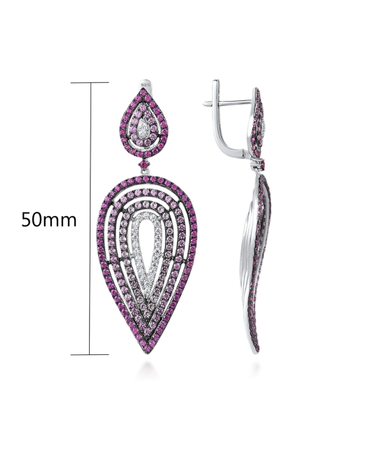 Sterling Silver earrings with nano sapphires