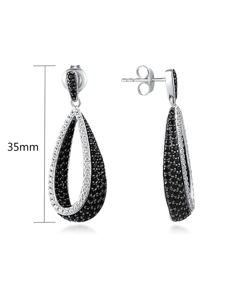 Sterling Silver earrings with zircons and spinels
