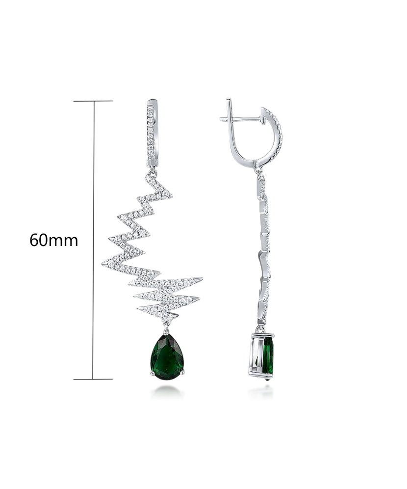 Серьги из серебра с цирконами Серьги из серебра с цирконами