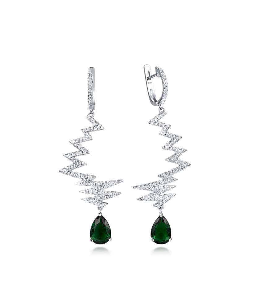 Серьги из серебра с цирконами Серьги из серебра с цирконами