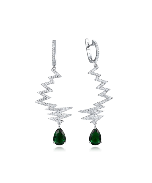 Sterling silver earrings with zircons