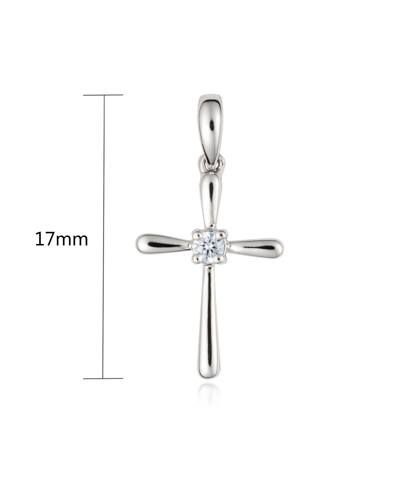 White gold pendant with diamonds "Cross"