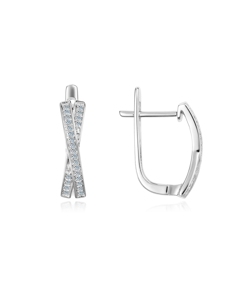 Серьги из белого золота с бриллиантами Серьги из белого золота с бриллиантами