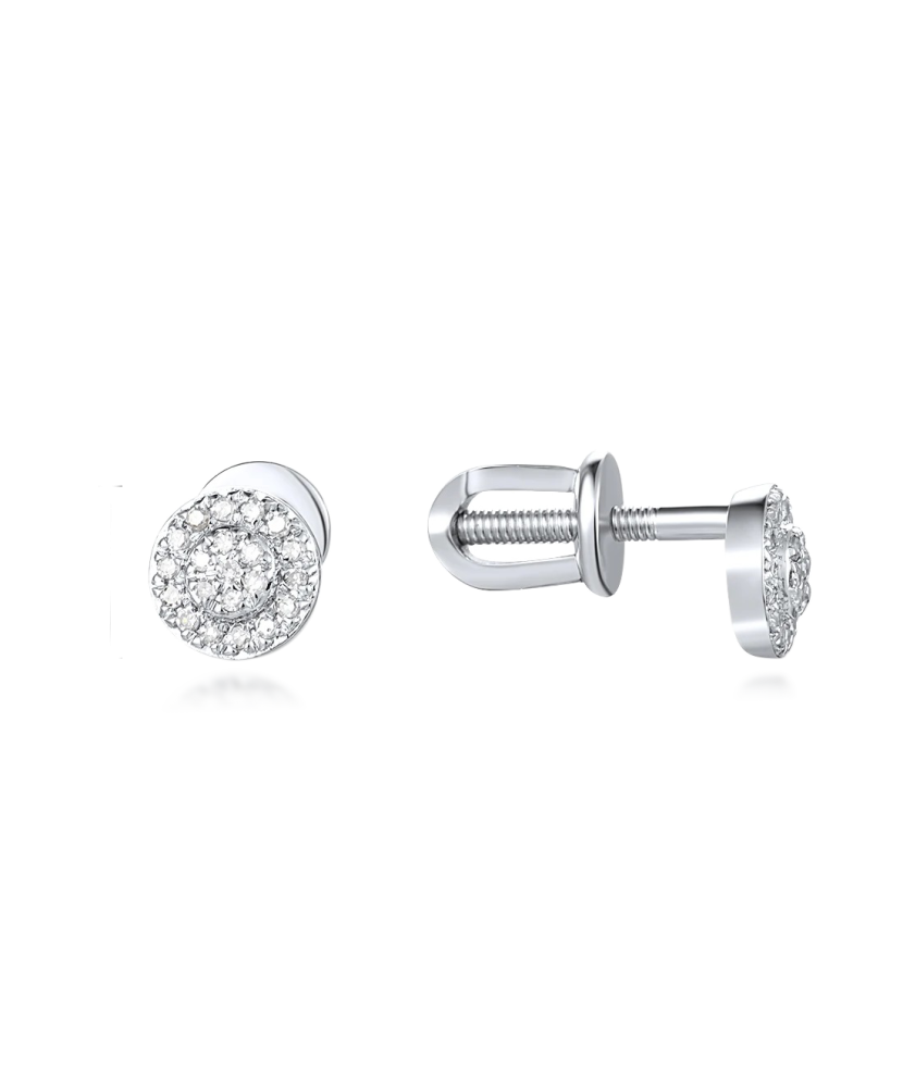 White gold earrings with diamonds