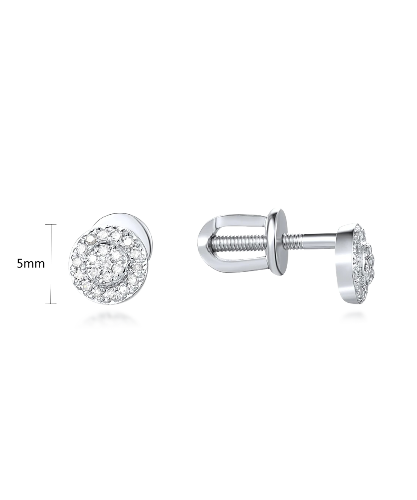 White gold earrings with diamonds