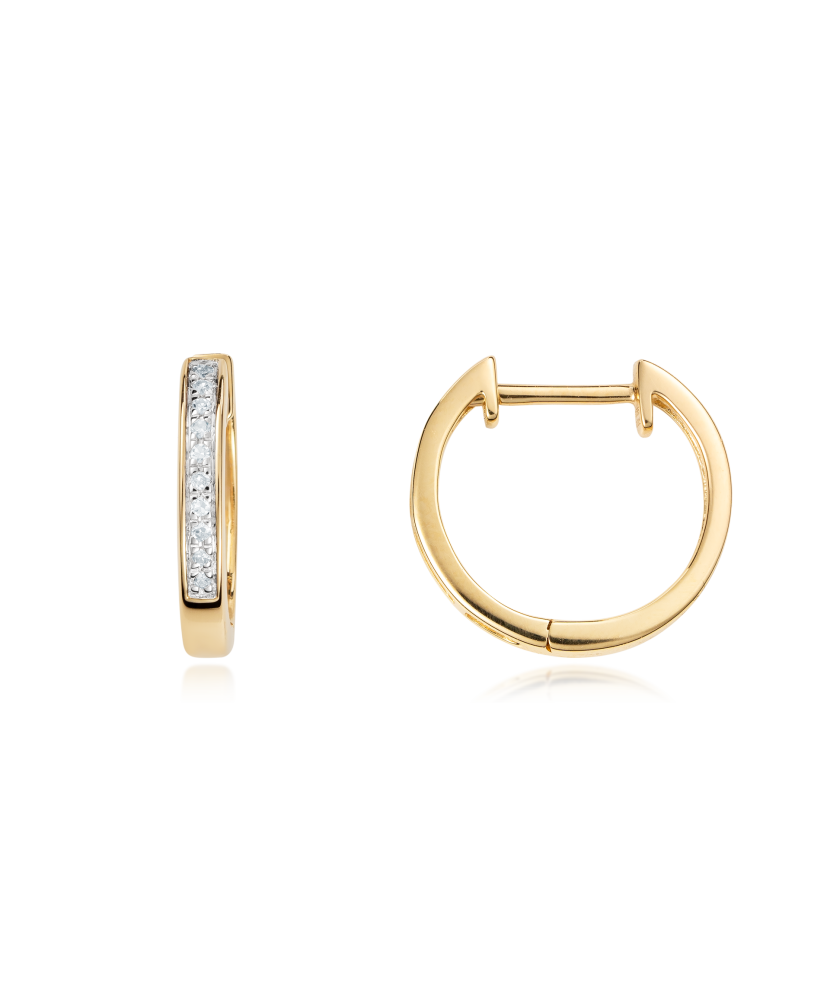 Yellow Gold earrings with diamonds