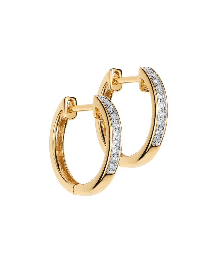 Yellow Gold earrings with diamonds