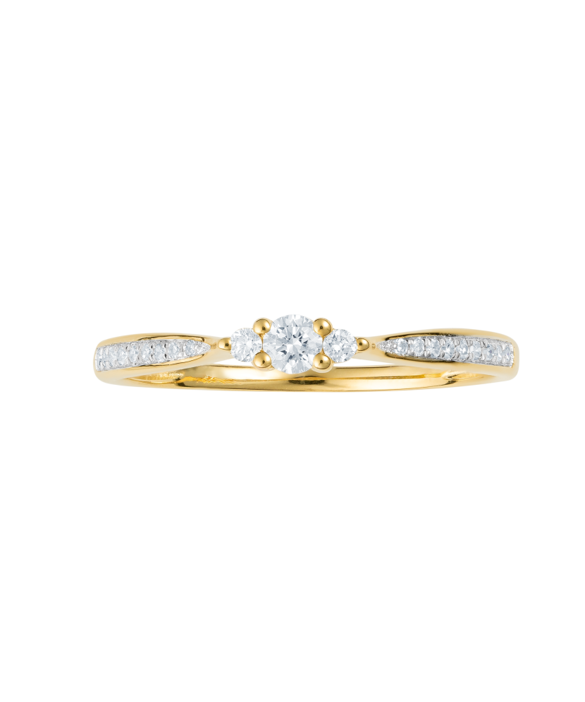 Yellow Gold ring with diamonds