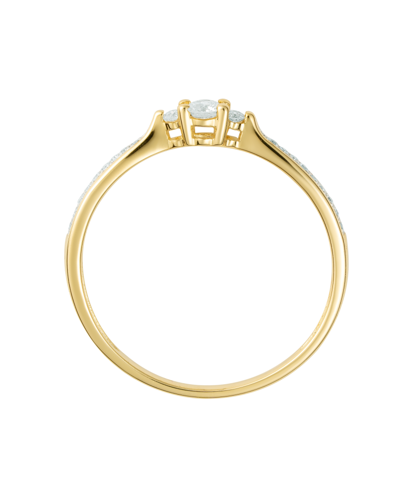 Yellow Gold ring with diamonds