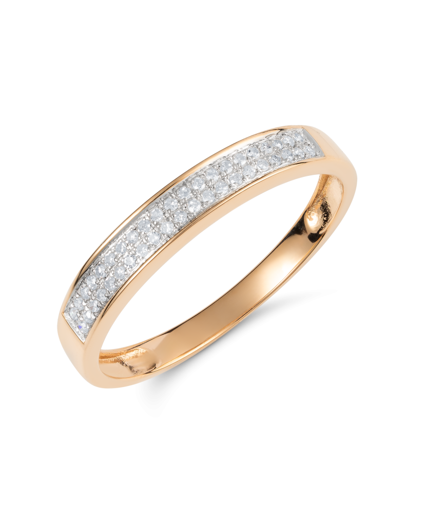 Gold ring with diamonds